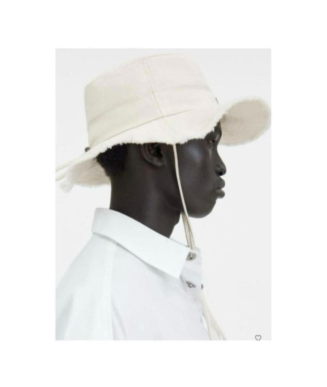 JACQUEMUS Белая хлопковая панама, фото 3