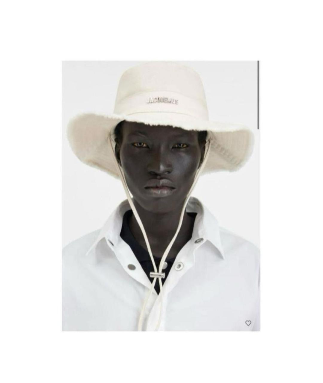 JACQUEMUS Белая хлопковая панама, фото 2