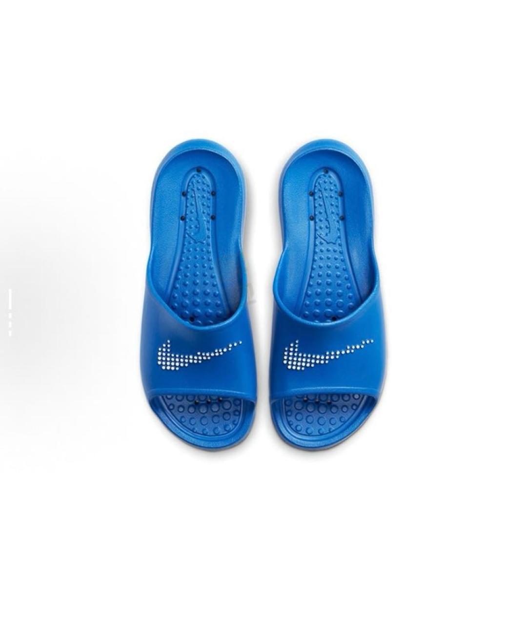 NIKE Синие резиновые шлепанцы, фото 3