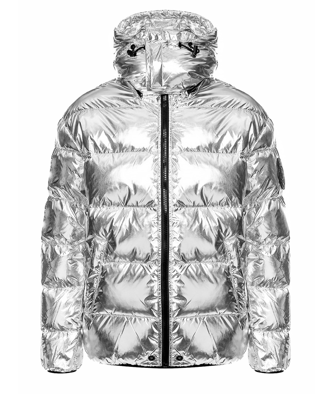DIESEL Серебряная синтетическая куртка, фото 1