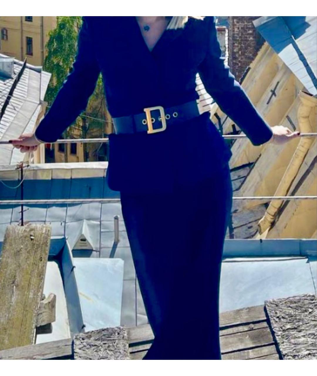 CHRISTIAN DIOR Черный кожаный ремень, фото 7