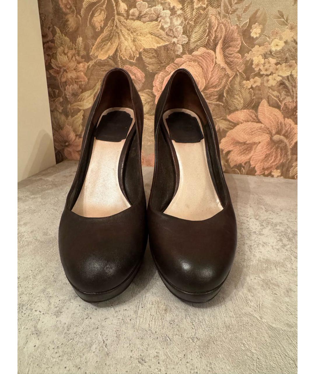 CHRISTIAN DIOR Черные кожаные туфли, фото 2