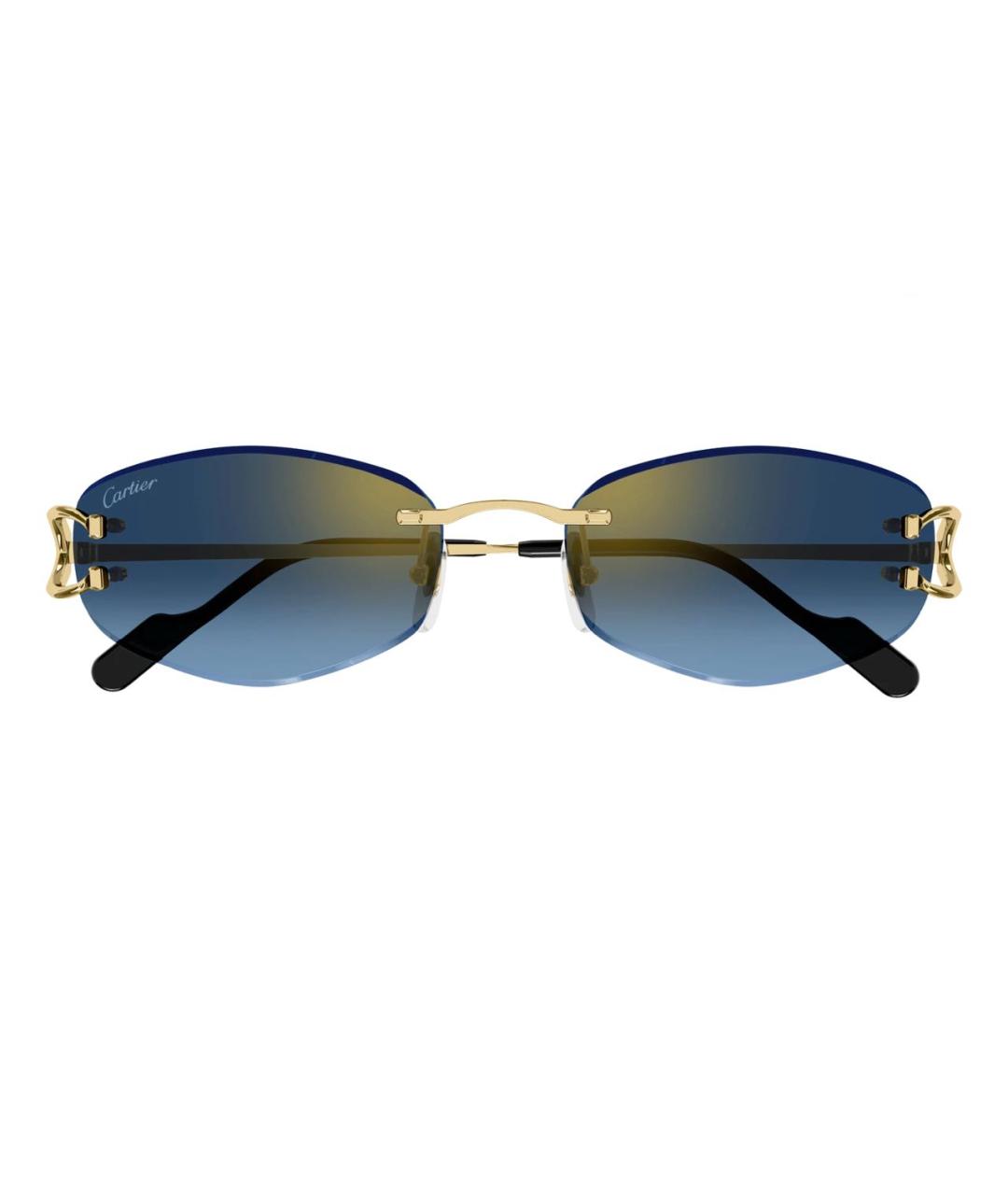 CARTIER Золотые металлические солнцезащитные очки, фото 1