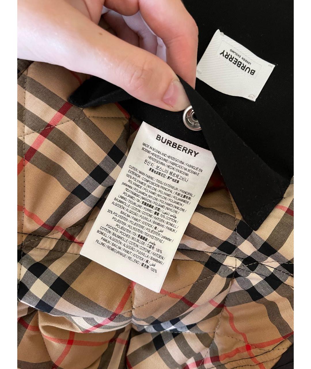 BURBERRY Черный полиамидовый тренч/плащ, фото 4