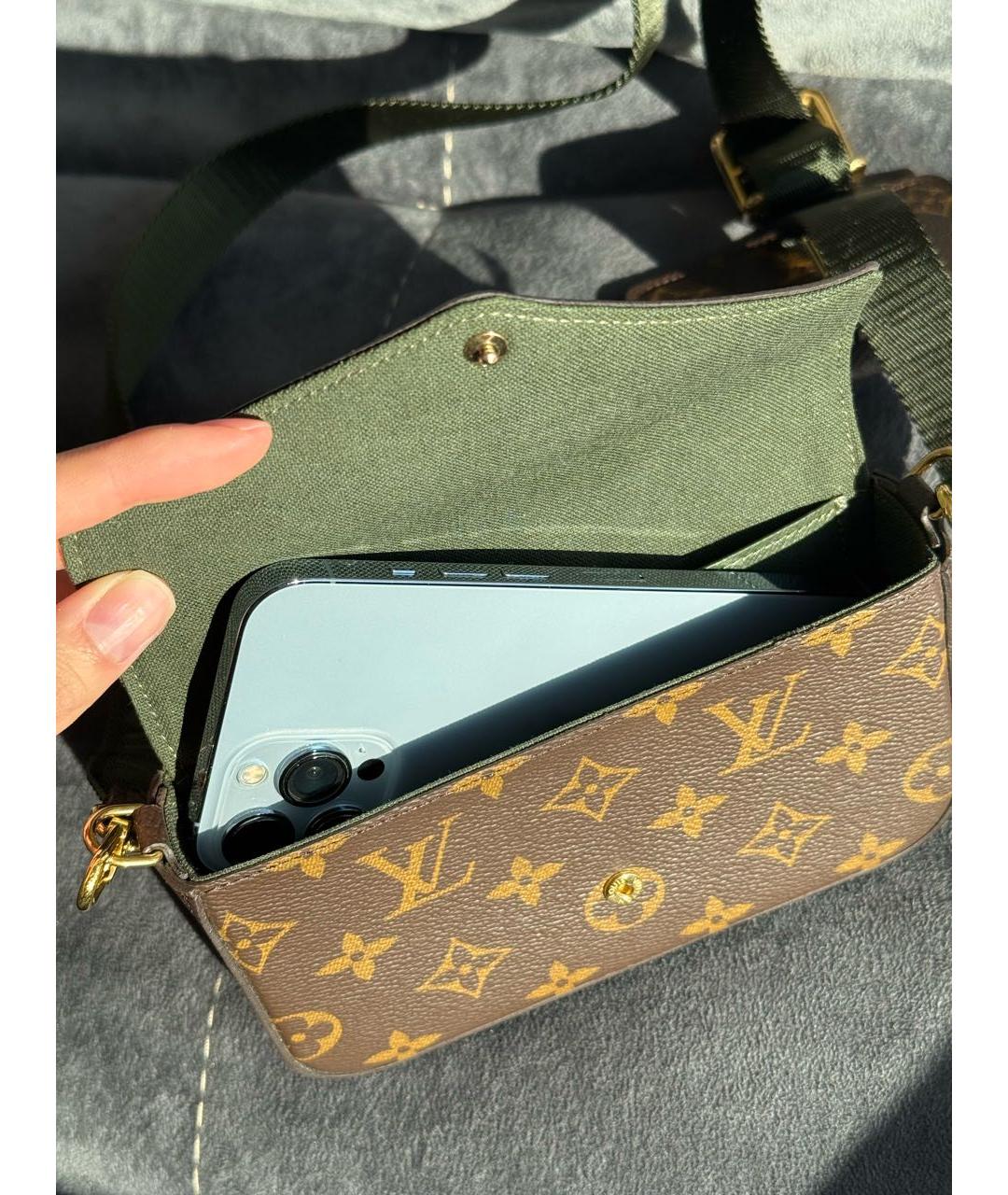 LOUIS VUITTON Коричневая сумка через плечо, фото 4