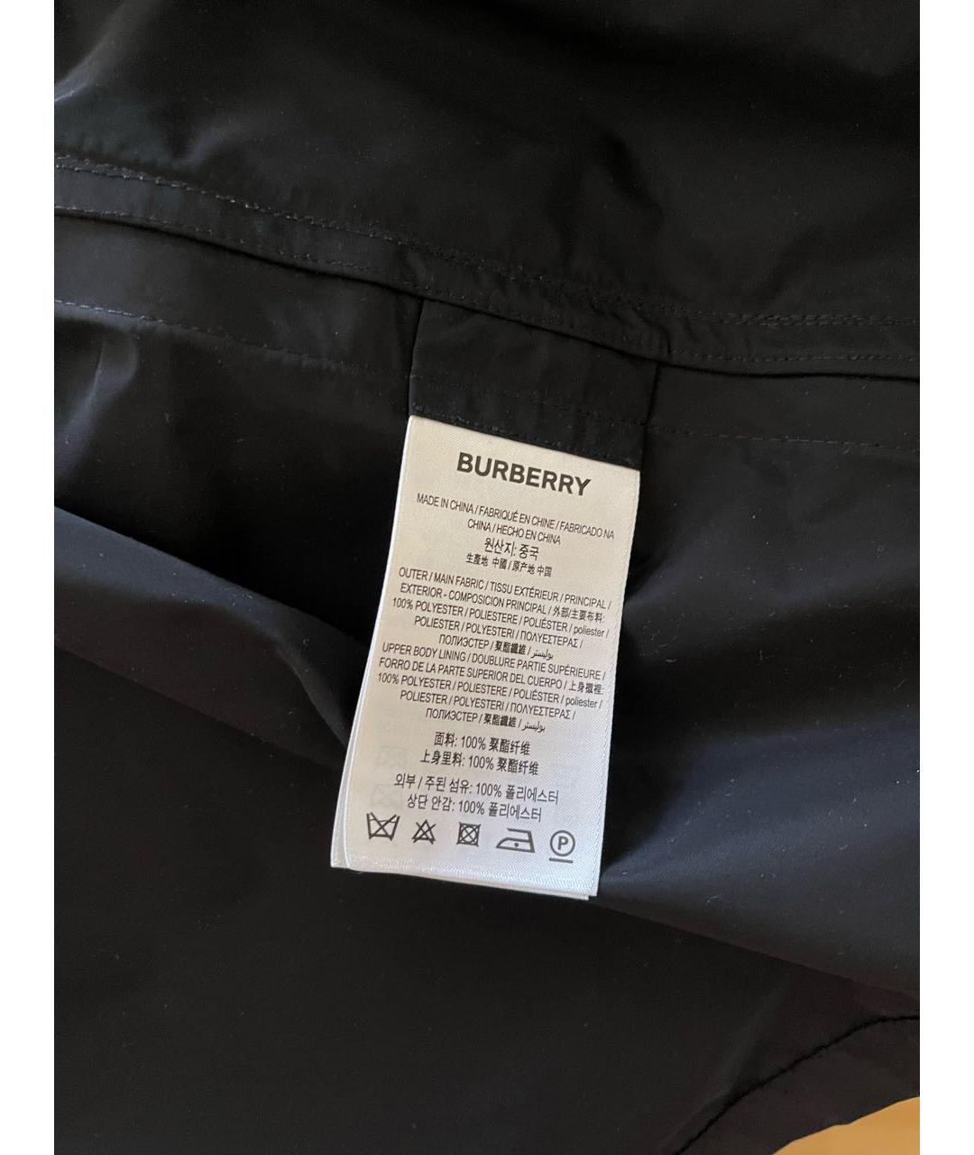 BURBERRY Черная полиэстеровая куртка, фото 5