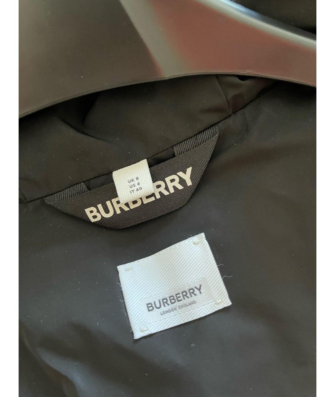 BURBERRY Черная полиэстеровая куртка, фото 6