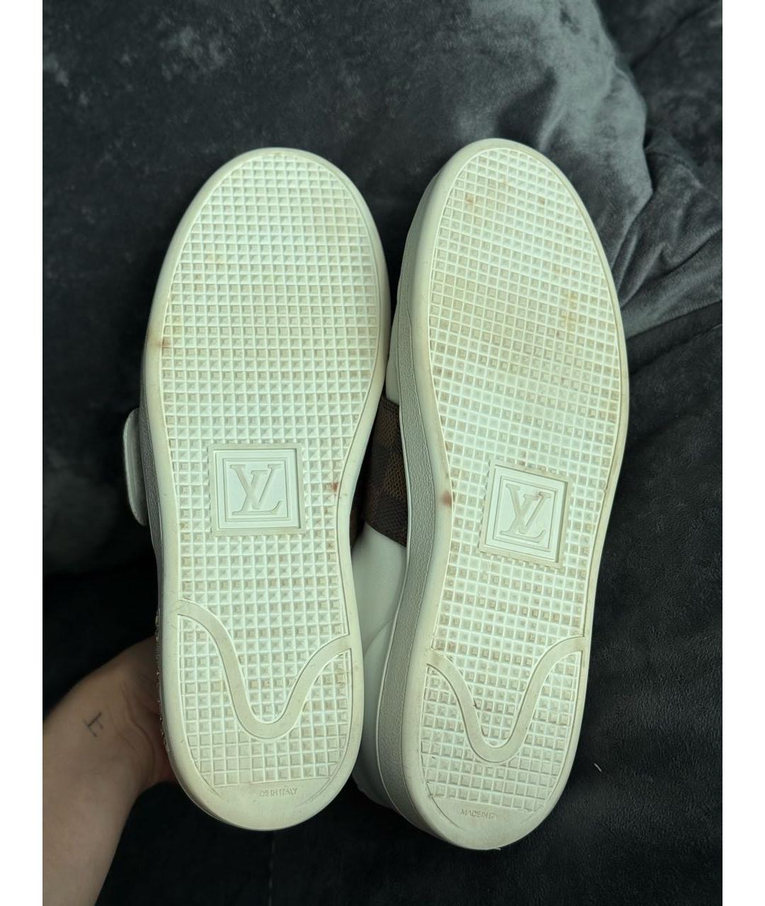 LOUIS VUITTON Белые кожаные кеды, фото 8