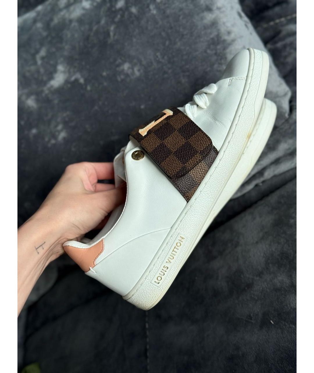 LOUIS VUITTON Белые кожаные кеды, фото 7