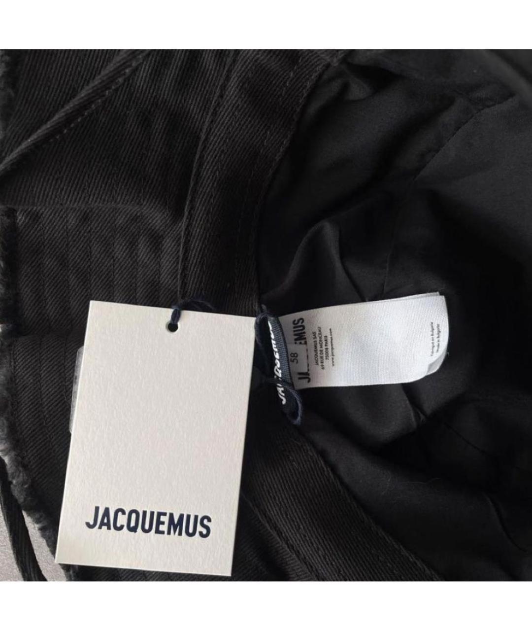 JACQUEMUS Черная хлопковая панама, фото 5