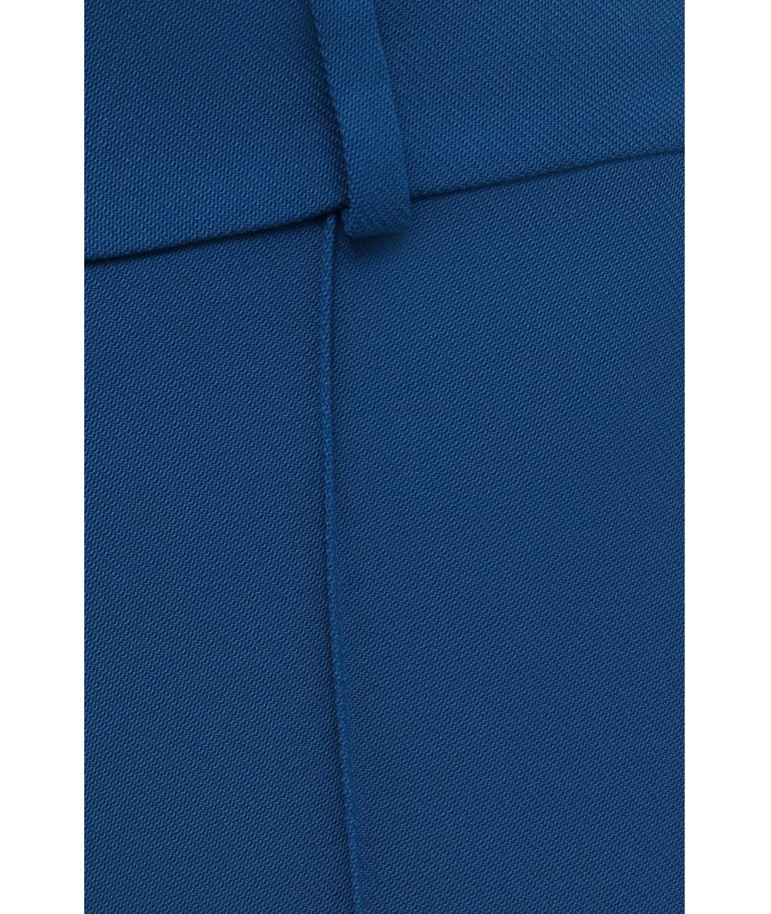 LORO PIANA Синие шерстяные прямые брюки, фото 4