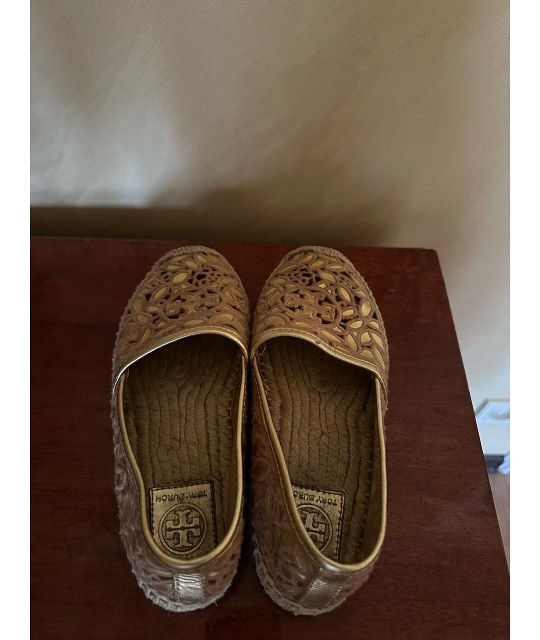 TORY BURCH Золотые эспадрильи, фото 3