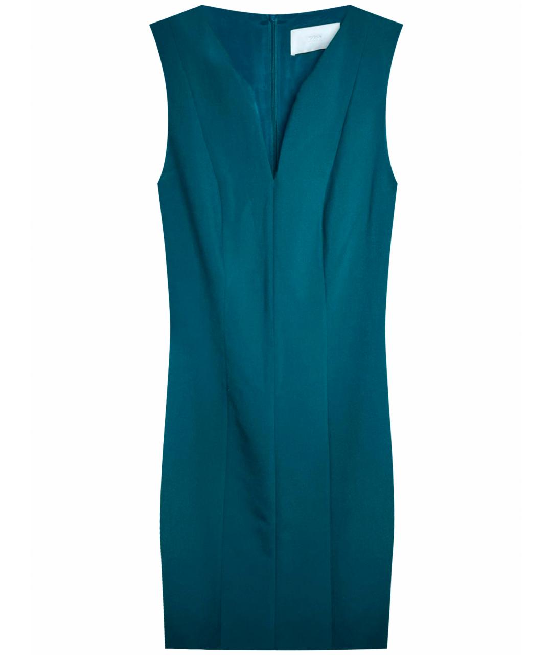 HUGO BOSS Зеленые вискозное повседневное платье, фото 1