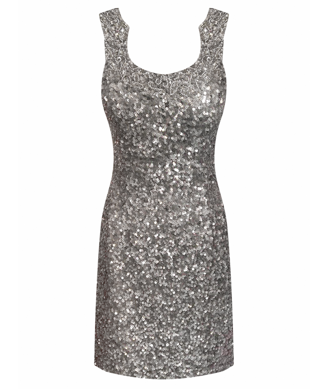SHERRI HILL Антрацитовое шелковое коктейльное платье, фото 1