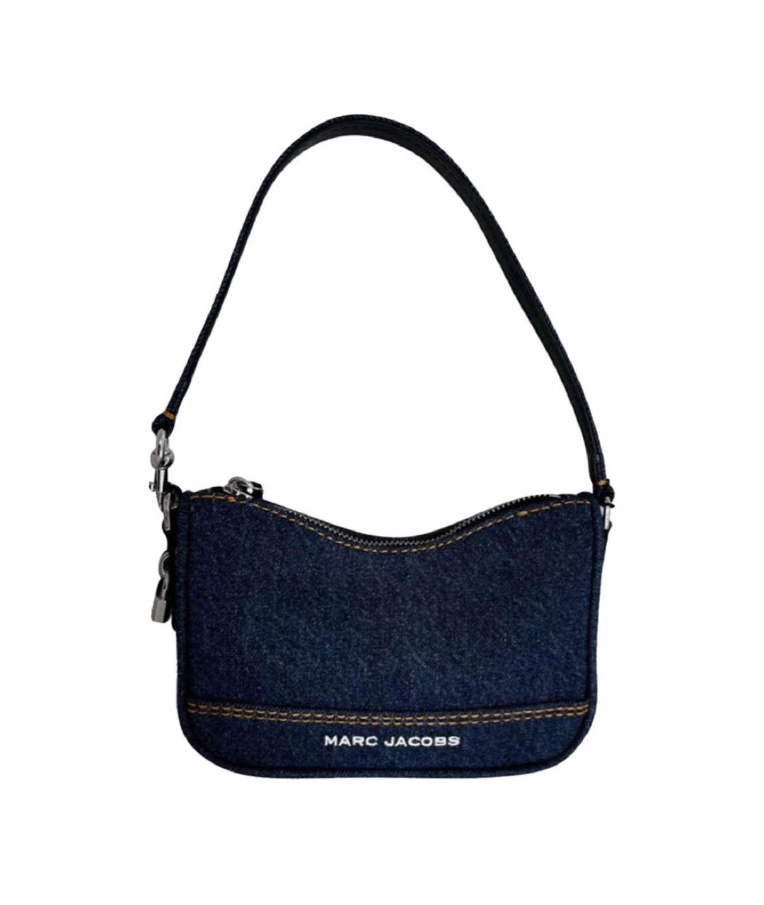 MARC JACOBS Темно-синяя деним сумка с короткими ручками, фото 1