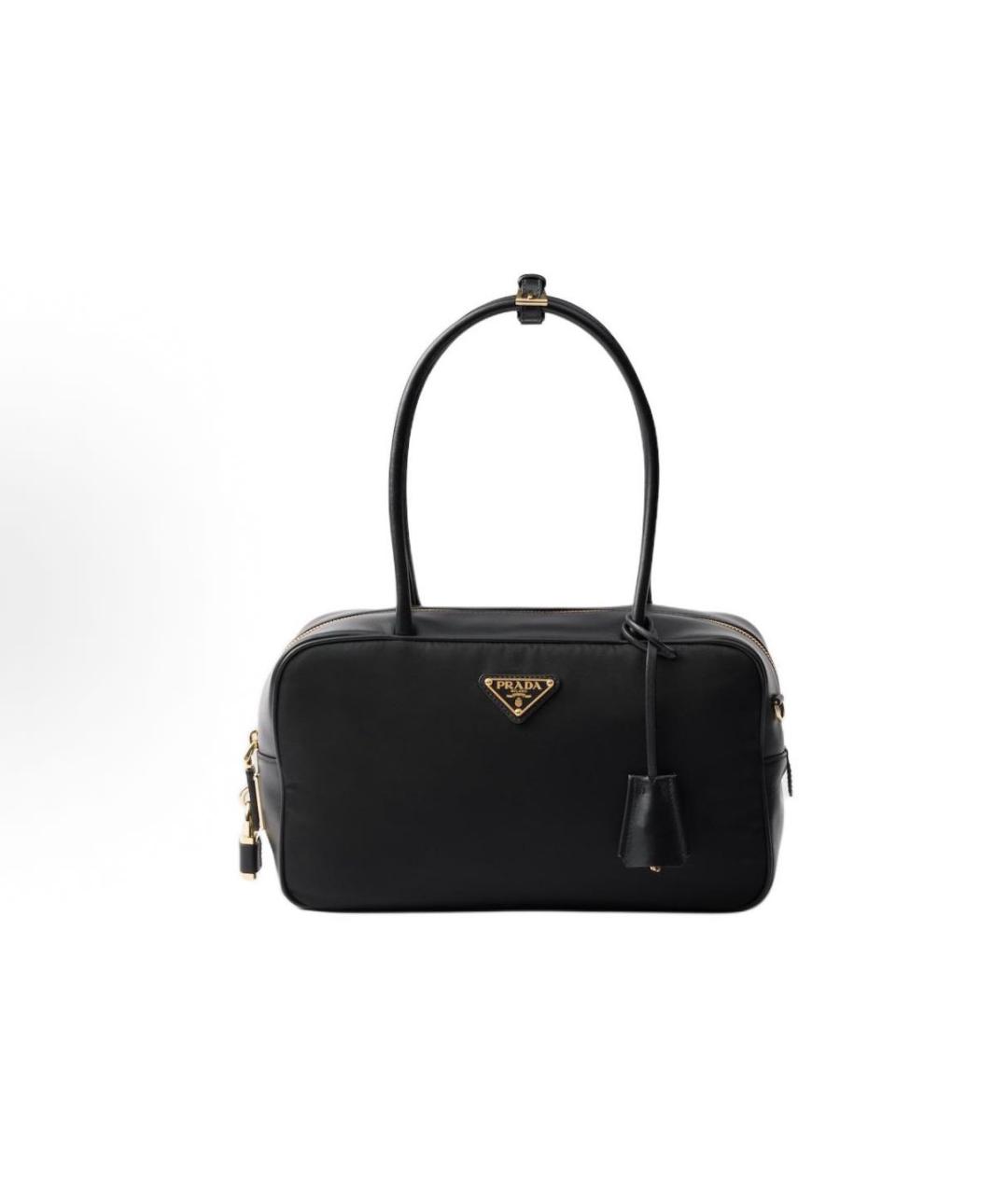 PRADA Черная кожаная сумка тоут, фото 6
