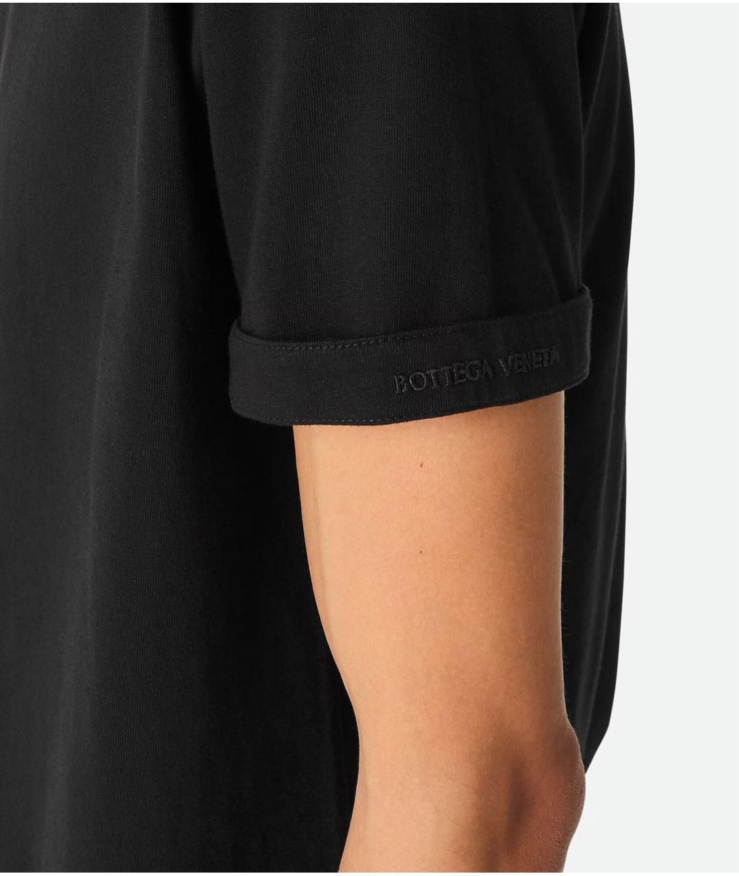 BOTTEGA VENETA Черная хлопковая футболка, фото 6