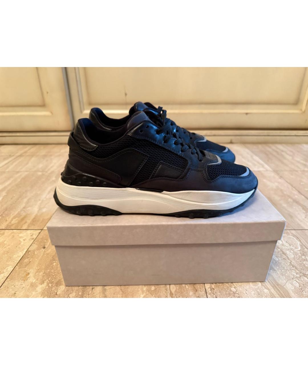 TOD'S Черные кожаные кроссовки, фото 7