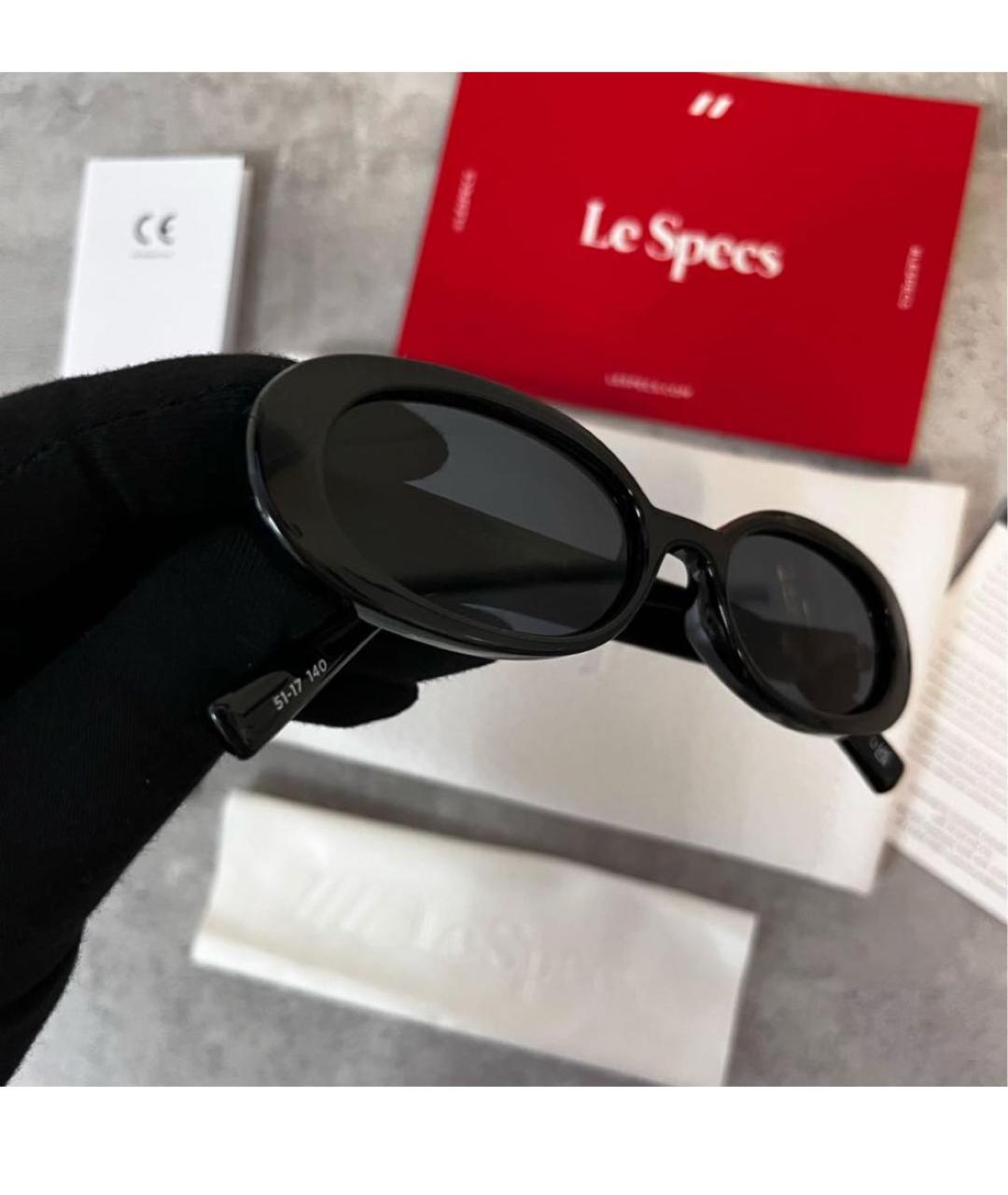 LE SPECS Черные пластиковые солнцезащитные очки, фото 5
