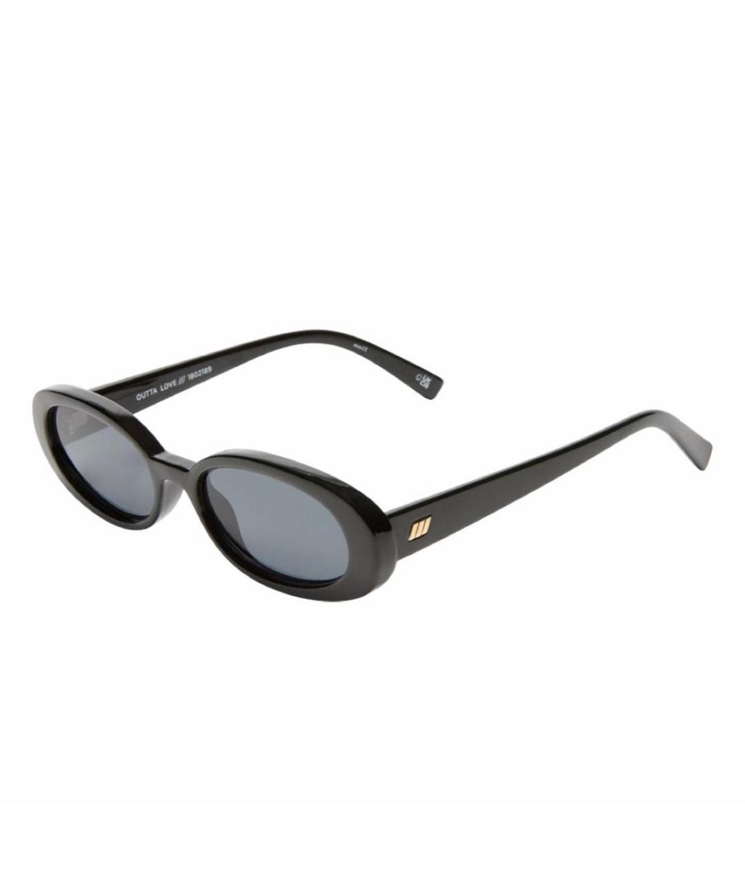 LE SPECS Черные пластиковые солнцезащитные очки, фото 1