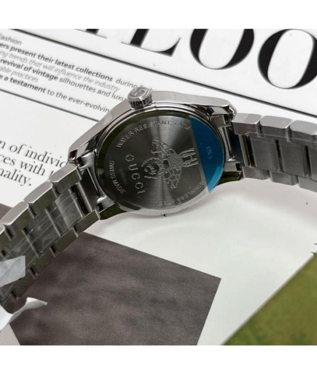 GUCCI Серебряные часы, фото 3