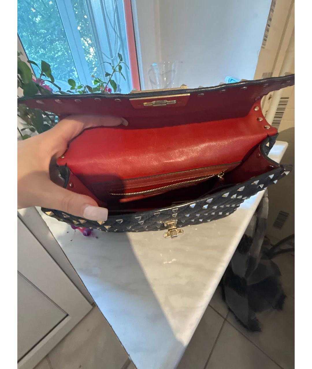 VALENTINO Черная кожаная поясная сумка, фото 4