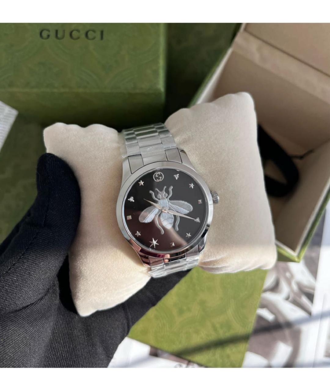 GUCCI Серебряные часы, фото 3