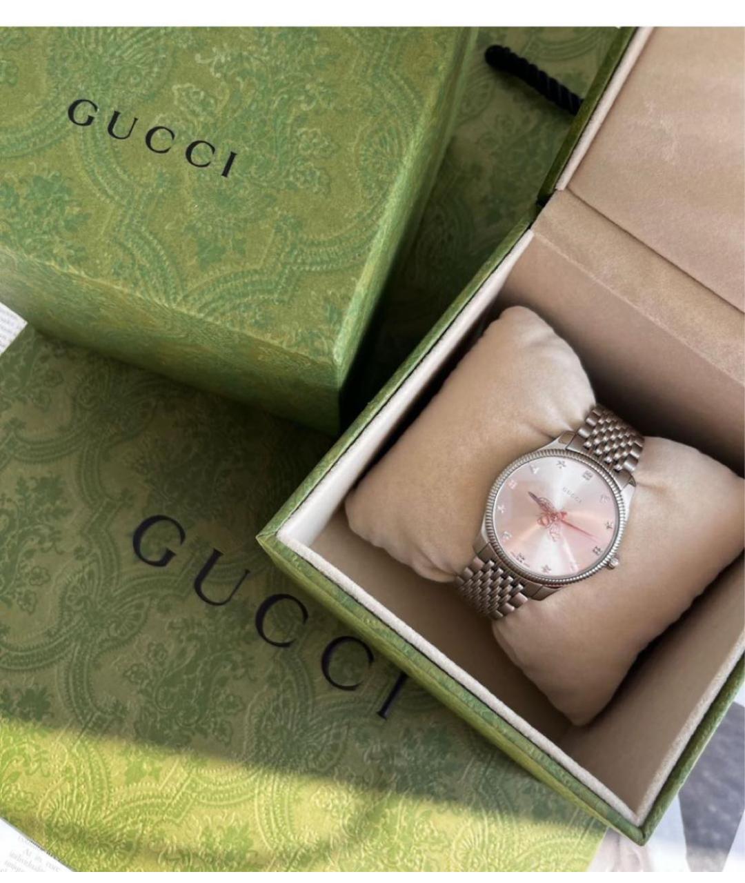 GUCCI Серебряные часы, фото 2