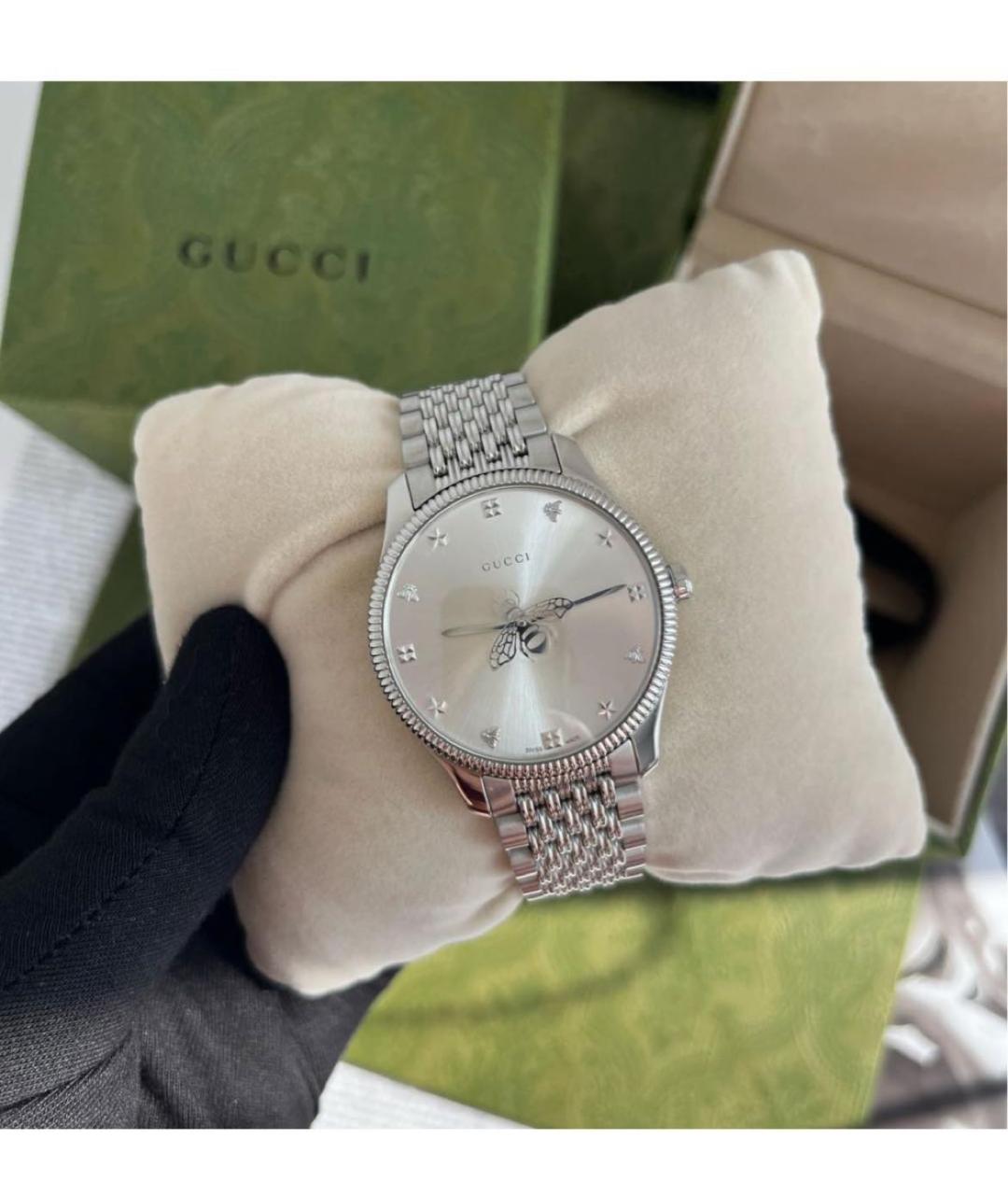 GUCCI Серебряные часы, фото 3