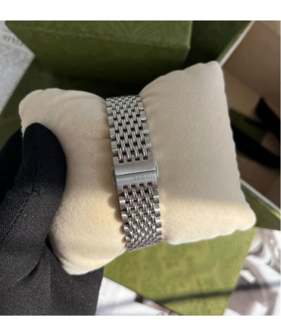 GUCCI Серебряные часы, фото 4