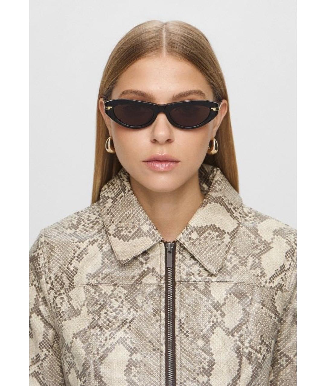 BOTTEGA VENETA Черные пластиковые солнцезащитные очки, фото 5