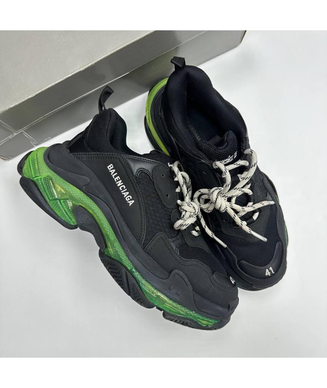 BALENCIAGA Черные низкие кроссовки / кеды, фото 2