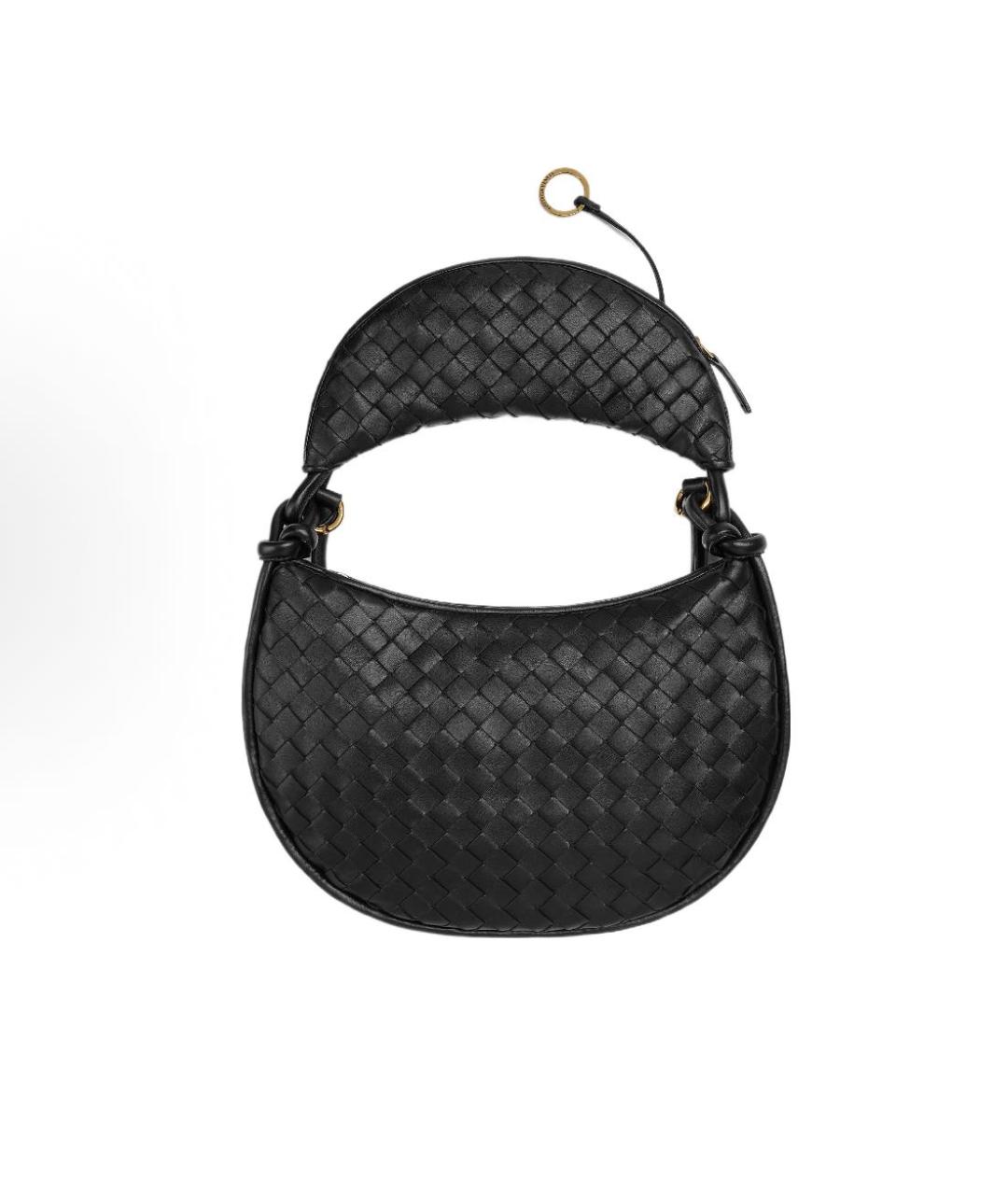 BOTTEGA VENETA Черная кожаная сумка с короткими ручками, фото 2