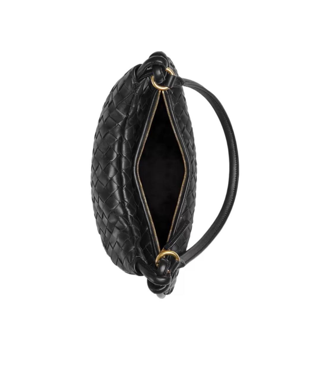 BOTTEGA VENETA Черная кожаная сумка с короткими ручками, фото 4