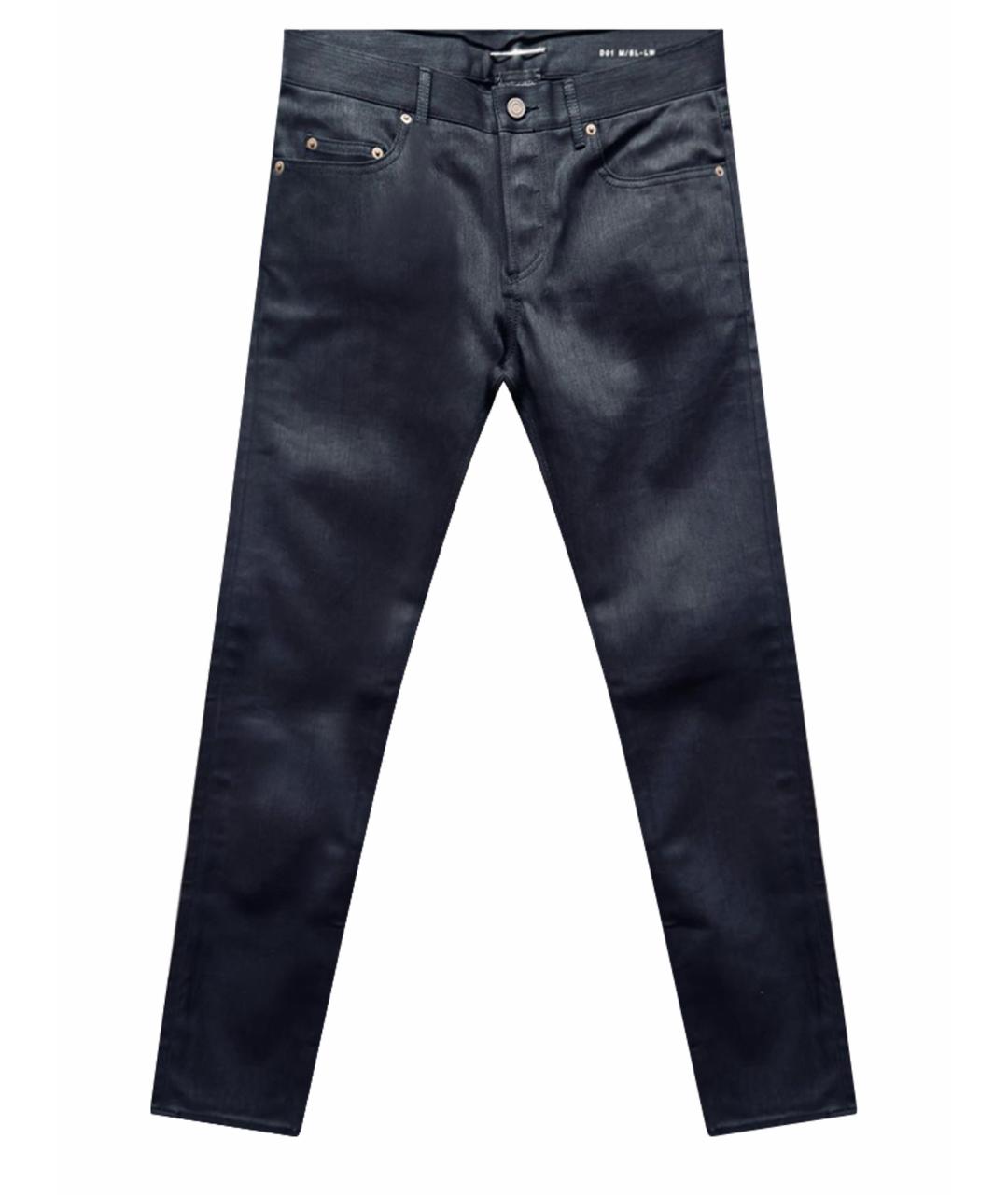 SAINT LAURENT Черные хлопковые прямые джинсы, фото 1