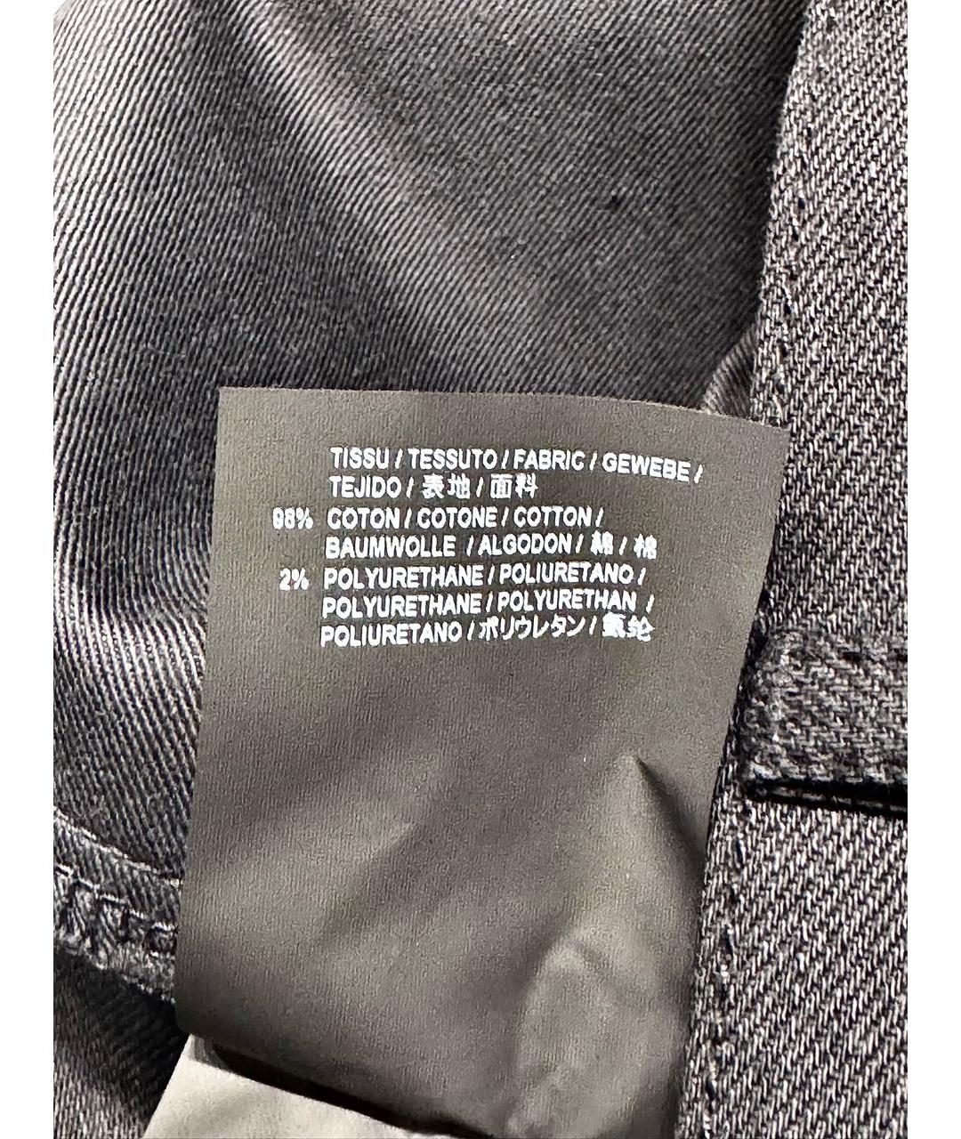 SAINT LAURENT Черные хлопковые прямые джинсы, фото 8