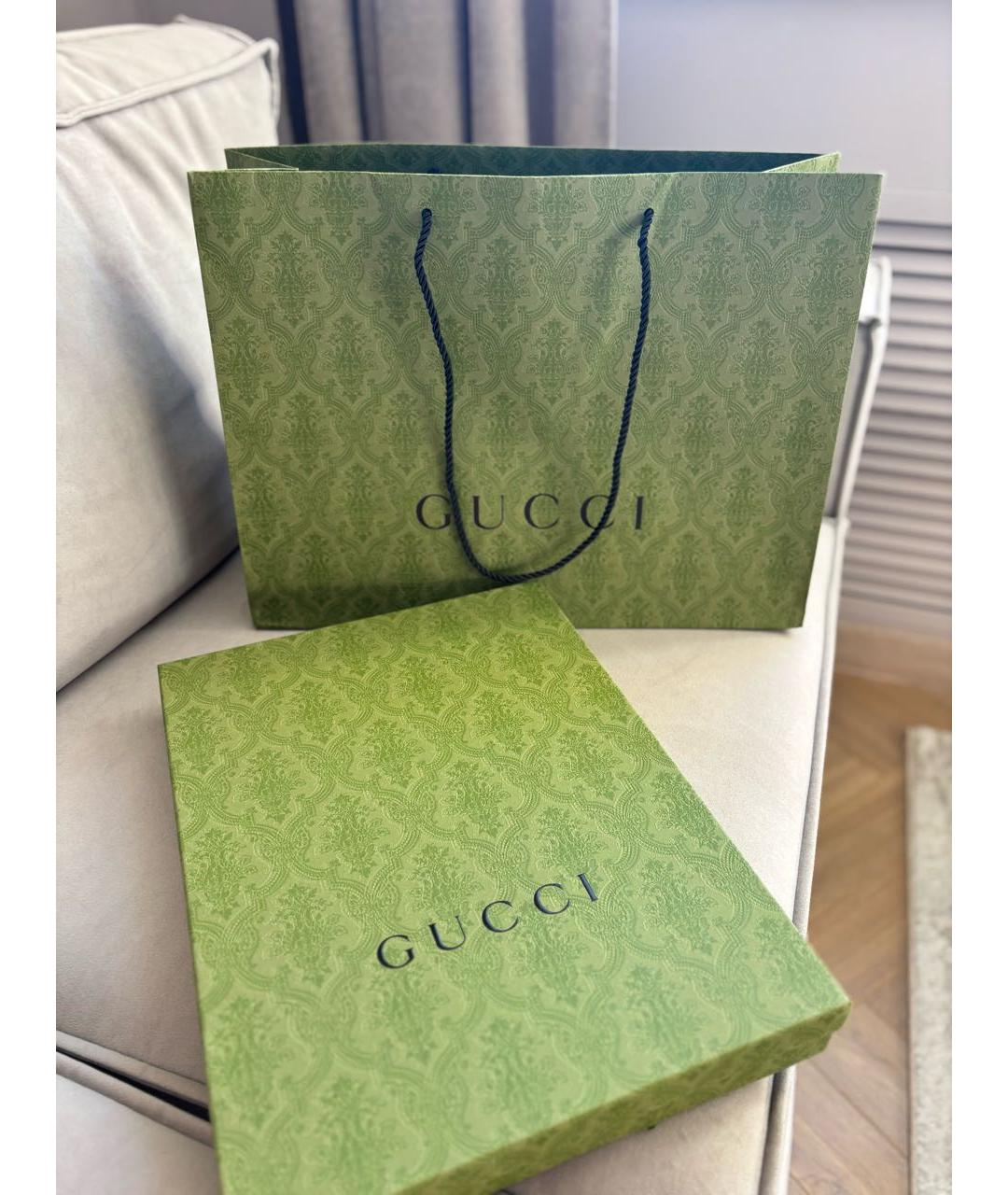 GUCCI Бежевый шерстяной шарф, фото 5