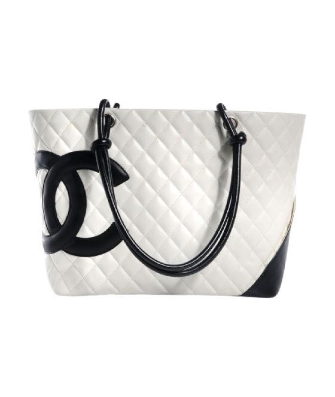 CHANEL Белая кожаная сумка тоут, фото 1