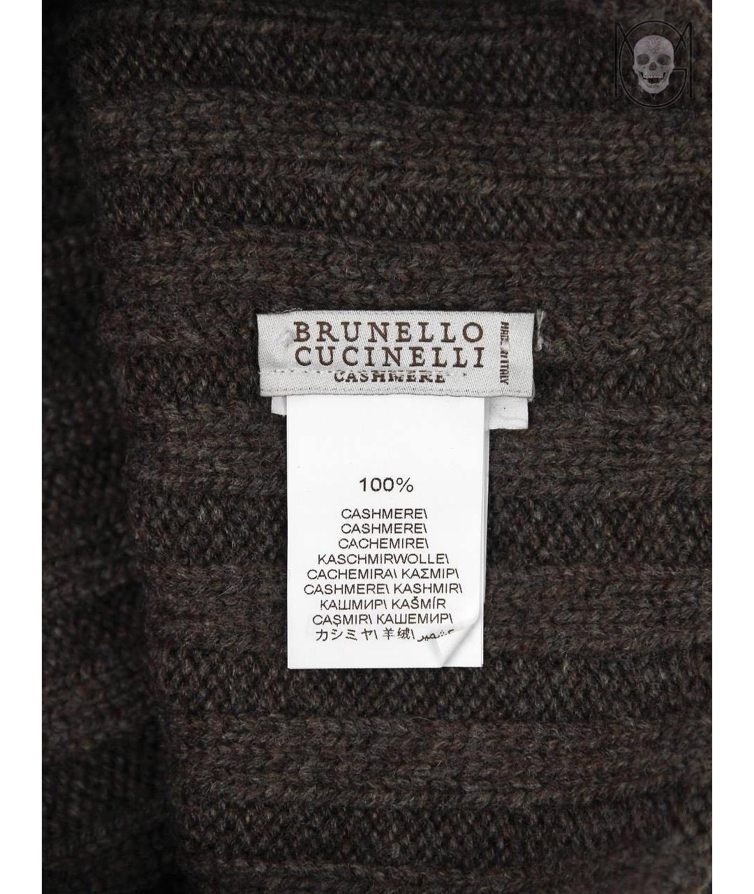 BRUNELLO CUCINELLI Коричневая кашемировая шапка, фото 5