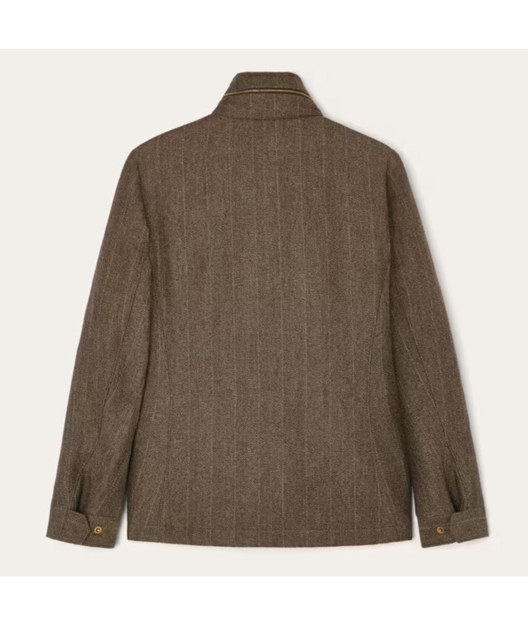LORO PIANA Коричневая льняная куртка, фото 2