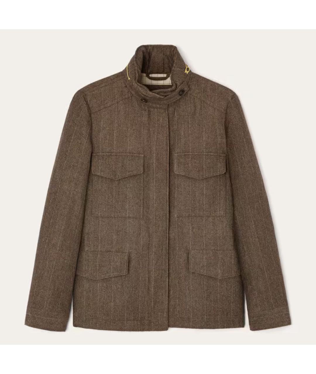 LORO PIANA Коричневая льняная куртка, фото 9