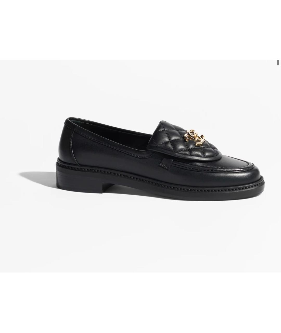 CHANEL Черные кожаные лоферы, фото 5