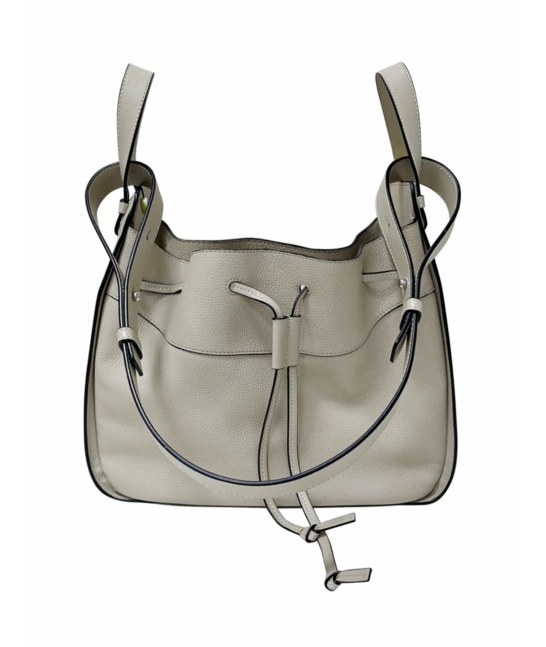 LOEWE Бежевая кожаная сумка через плечо, фото 1