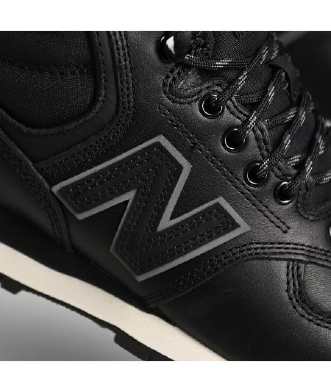 NEW BALANCE Черные кожаные высокие кроссовки / кеды, фото 6