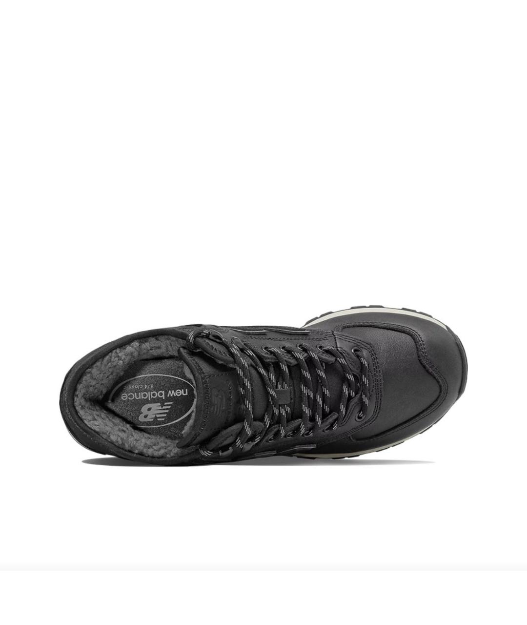 NEW BALANCE Черные кожаные высокие кроссовки / кеды, фото 3