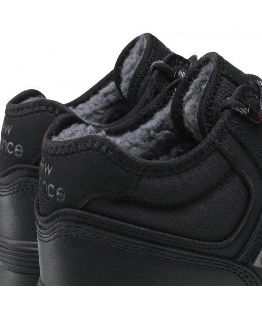 NEW BALANCE Черные кожаные высокие кроссовки / кеды, фото 5
