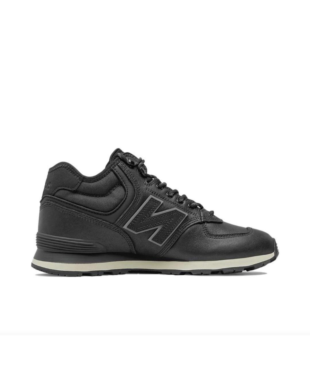 NEW BALANCE Черные кожаные высокие кроссовки / кеды, фото 9