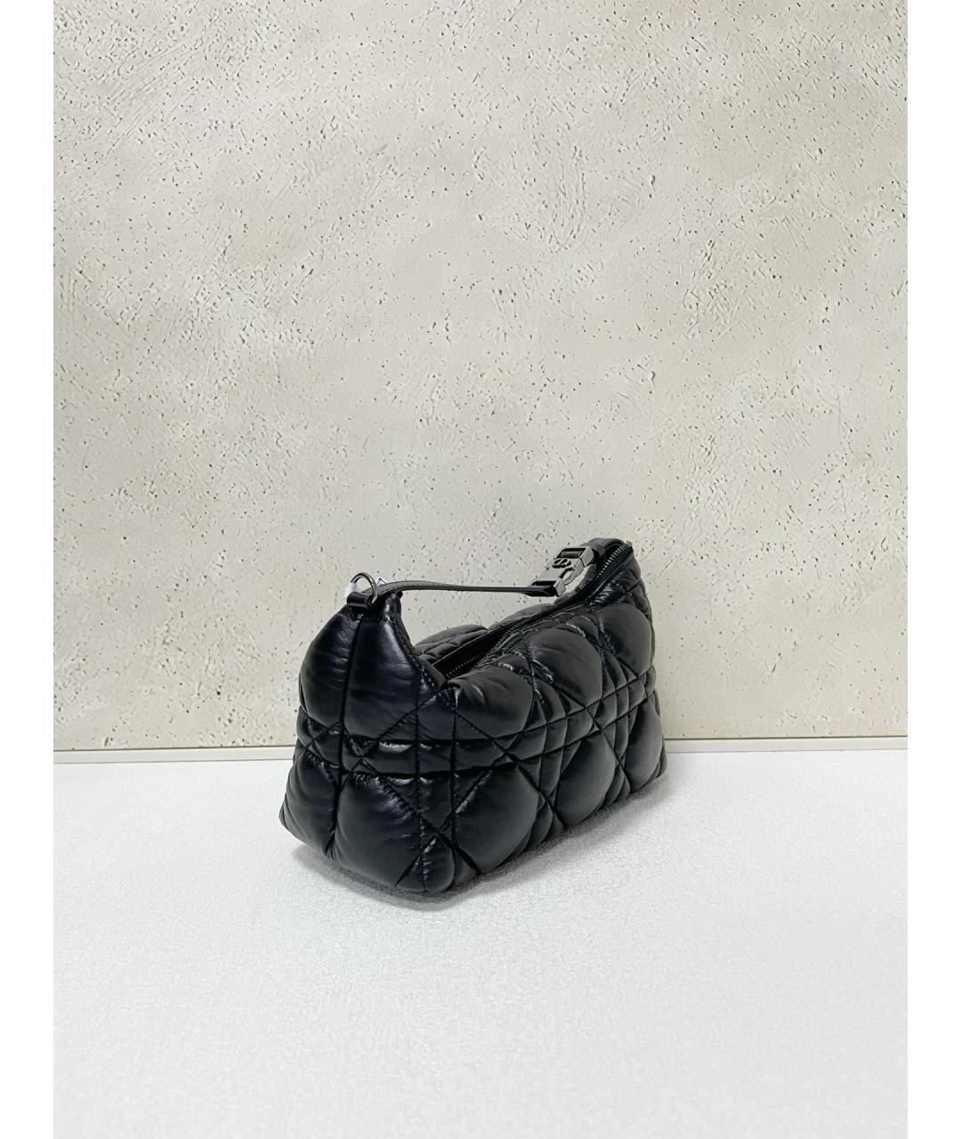 CHRISTIAN DIOR Черная кожаная сумка с короткими ручками, фото 4