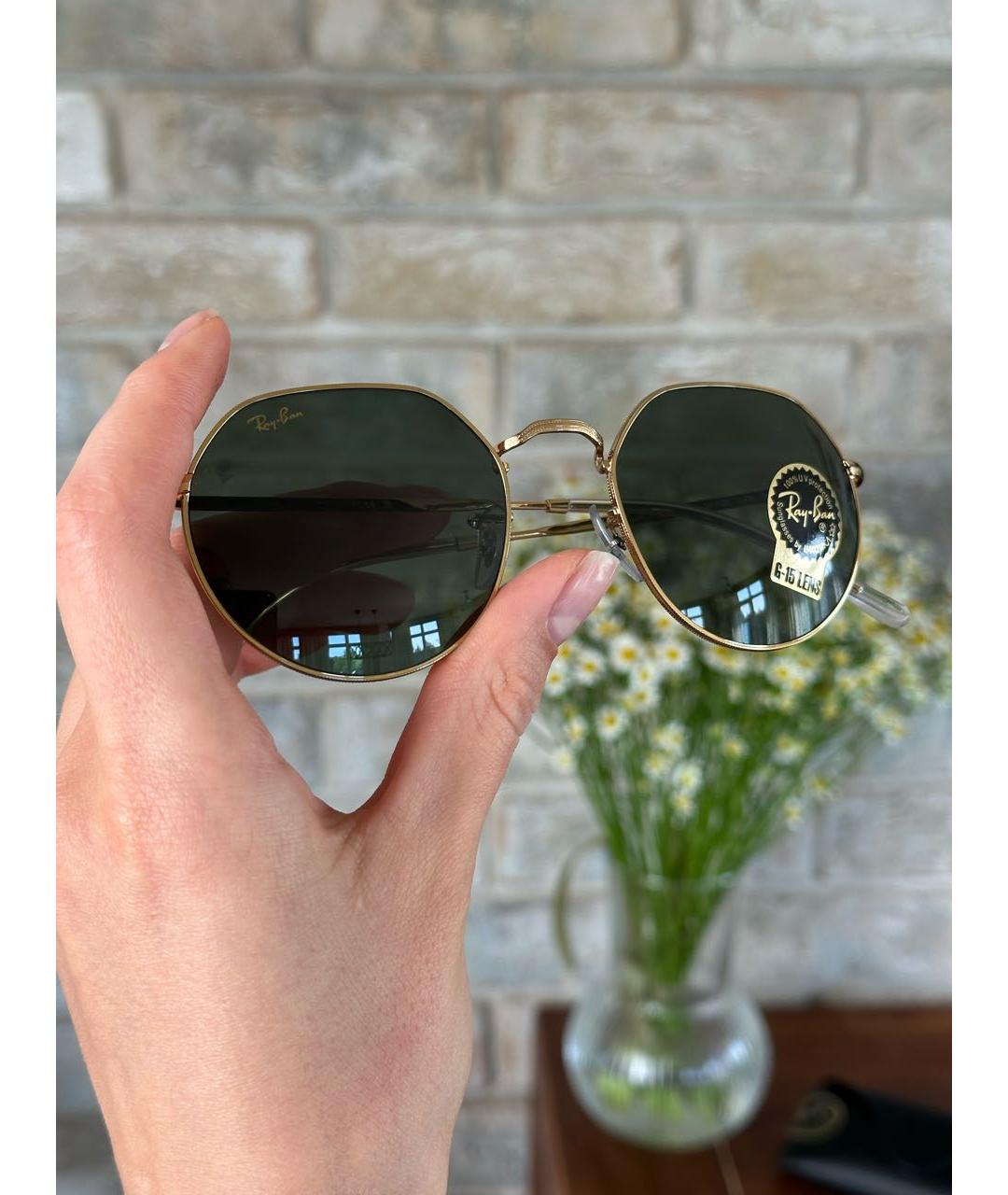 RAY BAN Хаки солнцезащитные очки, фото 4