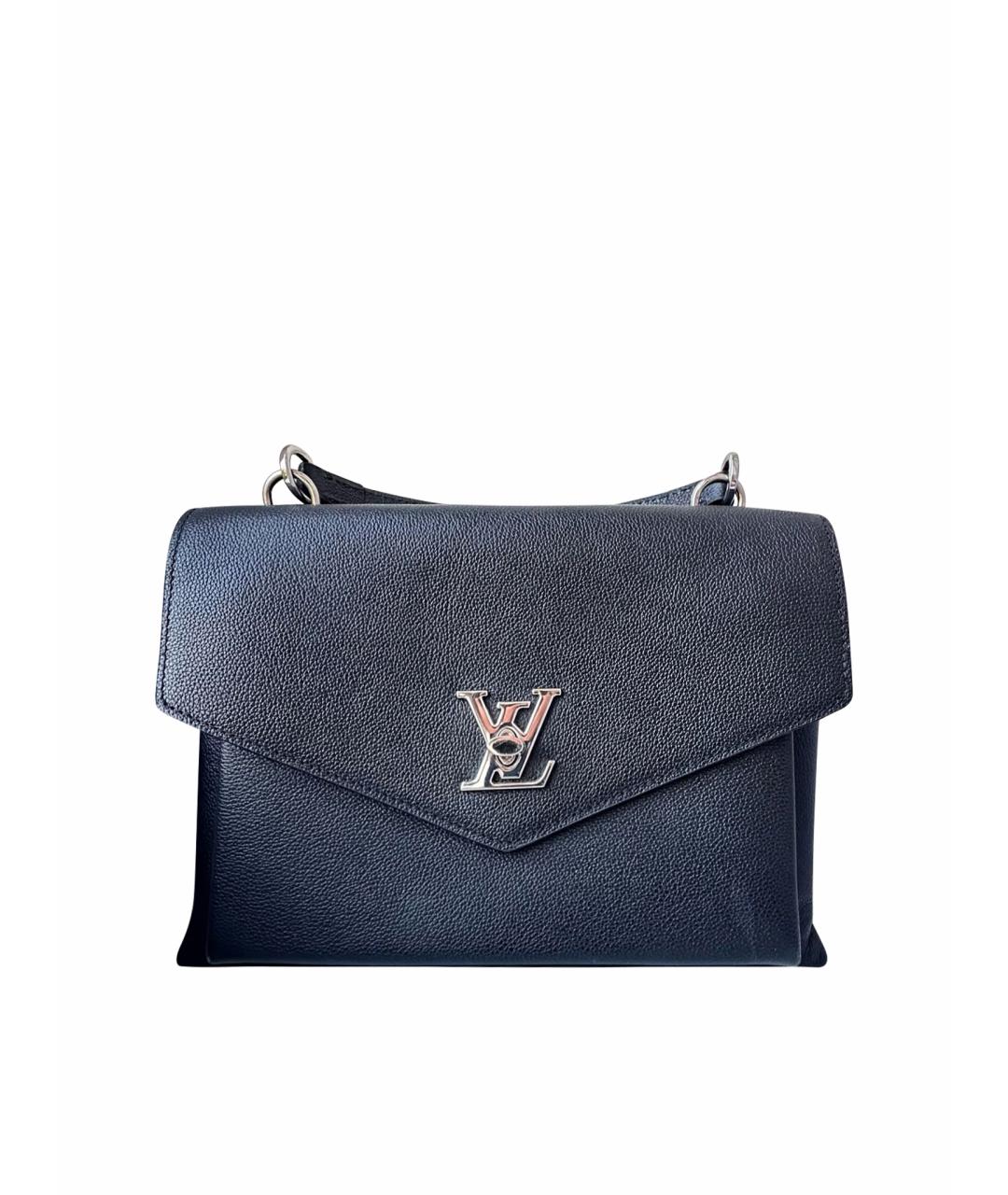 LOUIS VUITTON Черная кожаная сумка с короткими ручками, фото 9
